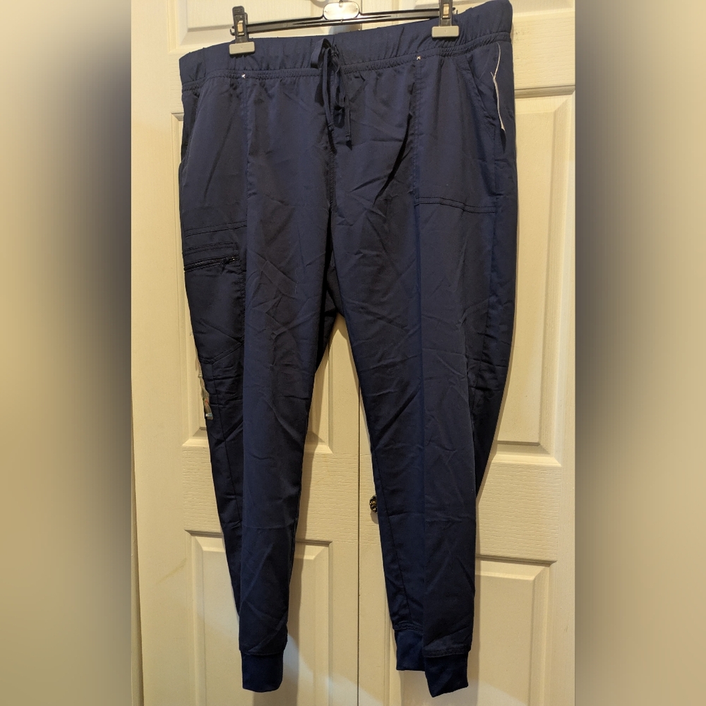 Scrubstar Ultimate Drawstring Jogger Cargo Scrub Pant Navy Blue Size 3XL New!